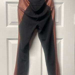 Athleta Black and Copper Leggings
